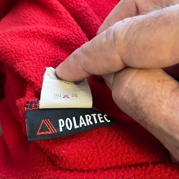 Large Marmot Red-Black Full Zip Polartec Jacket - Picture 4 of 6